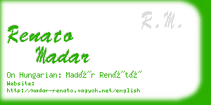 renato madar business card